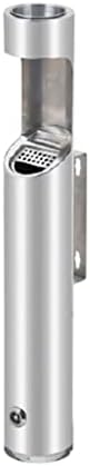 Wall Mounted Stainless Steel Cigar Ashtray - Large Capacity Outdoor Commercial Cigarette Butts Container for Public Spaces - Durable Smokers Outpost Accessory