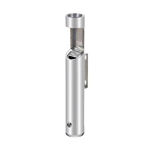 Wall-Mounted Stainless Steel Cigar Ashtray for Outdoor Public Spaces, Large Capacity Commercial Cigarette Butt Container, Durable Smokers Outpost Accessory