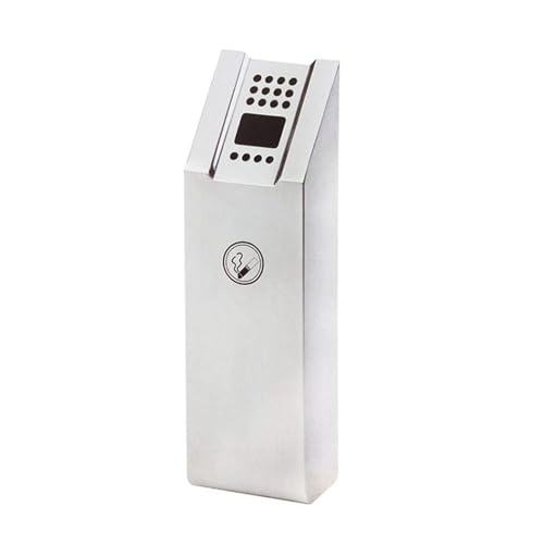 Wall Mounted Stainless Steel Cigar Ashtray for Outdoor Use - Large Capacity Commercial Cigarette Disposal Container, Perfect for Public Spaces & Smokers Outpost