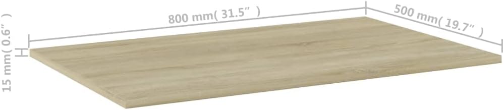 Wall Mounted Shelves Set of 4, 31.5 Inch Sonoma Oak Engineered Wood Shelving Unit for Books, Decor, and Home Organization