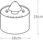 TISTIK Ceramic Cat Water Fountain Automatic Dog Drinking Fountain Circulating Constant Temperature Mobile Pet Drinking Water Bowl