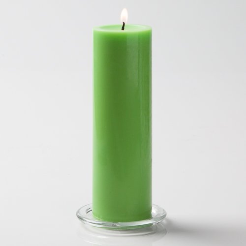 Richland® 3" X 6" Hand Poured Green Pillar Candle Set of 24