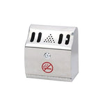 Wall Mounted Stainless Steel Cigar Ashtray for Outdoor Public Use - Large Capacity Commercial Cigarette Butts Container, Durable Smokers Outpost Solution