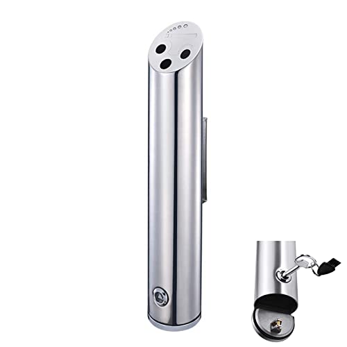 Wall Mounted Stainless Steel Cigar Ashtray - Large Capacity Outdoor Commercial Cigarette Butts Container for Public Spaces, Durable Smokers Outpost Solution