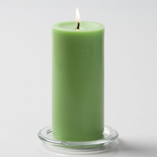 Richland® 3" X 6" Hand Poured Green Pillar Candle Set of 24