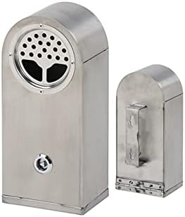 Wall Mounted Stainless Steel Cigar Ashtray for Outdoor Use - Large Capacity Commercial Cigarette Disposal Container, Perfect for Public Spaces & Smokers Outpost