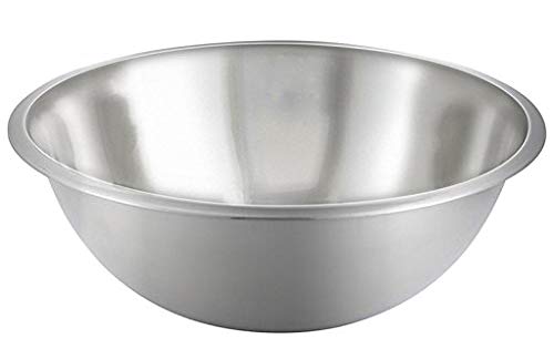 Tiger Chef Heavy Duty Mixing Bowl 16 Quart All-purpose Mixing Bowls for Home and Commercial Use - Best Prep Bowls for cake mixtures, dough’s, salads, pastas, dressings Stainless Steel - 4 Pack