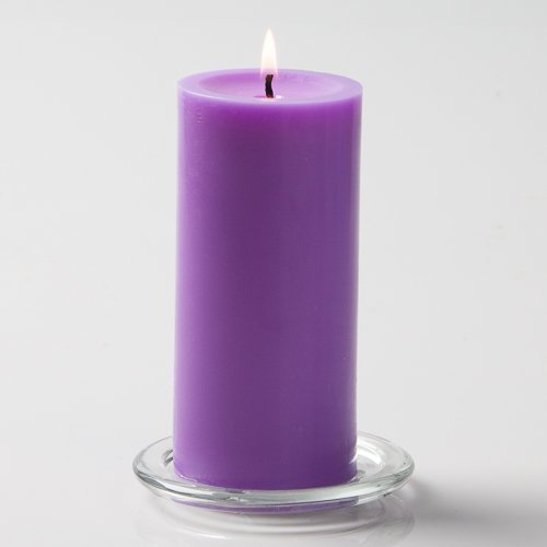 Richland® 3" X 6" Hand Poured Purple Pillar Candle Set of 24