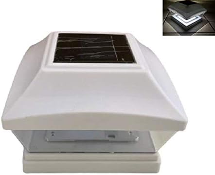 Outdoor Garden Set of 1/2/4/6/8/10/12 Premium Solar Power White/Black/Copper Finish SMD LED 4"X4" Fence Cap Light for 4"x4" PVC/Vinyl and Wood Post (Black Finish Color, Set of 8 Lights)…