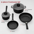 Cuisine::pro Stone Cookware Set, Non-Stick, Toxin-Free, 6 Piece
