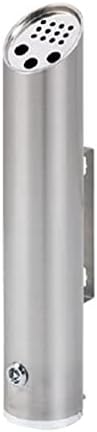Wall-Mounted Stainless Steel Cigar Ashtray for Outdoor Public Spaces | Large Capacity Commercial Cigarette Butts Container | Durable Smokers Outpost Solution