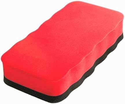 Dowling Magnets Case of 253 Magnetic Whiteboard Erasers: Solid Rectangle, Red Foam
