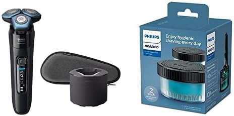 Philips Norelco Shaver 7500, Rechargeable Wet & Dry Electric Shaver with SenseIQ Technology, Quick Clean Pod, Travel Case and Pop-up Trimmer, S7783/84