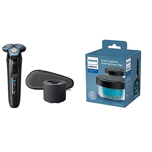 Philips Norelco Shaver 7500, Rechargeable Wet & Dry Electric Shaver with SenseIQ Technology, Quick Clean Pod, Travel Case and Pop-up Trimmer, S7783/84