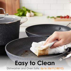 Cuisine::pro Ironroc Cookware Set, Non-Stick, Toxin-Free, 6 Piece