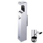 Wall Mounted Stainless Steel Cigar Ashtray for Outdoor Public Use - Large Capacity Commercial Cigarette Butts Container, Durable Smokers Outpost Solution