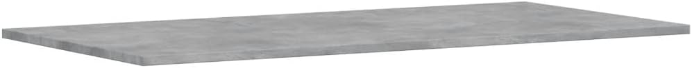 4 Pcs Bookshelf Boards, 39.4" x 19.7" Concrete Grey Engineered Wood Shelving, Minimalist Wall Mounted Display Shelves for Living Room, Matte Finish Storage Boards (Brackets Required)