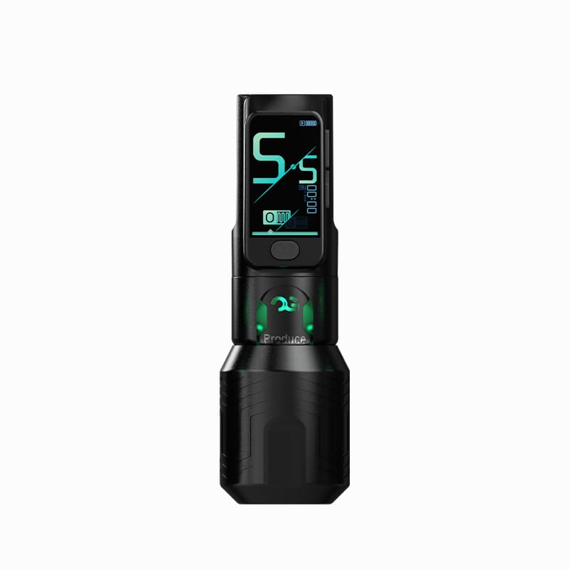 Fury Tattoo Gun Pen Machine,Wireless Tatto Machine with Smart Screen Display，Pro Tattoo Guns with Motor Power reliable for all kinds of Needles(Green)