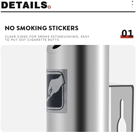 Wall-Mounted Stainless Steel Cigar Ashtray for Outdoor Public Spaces, Large Capacity Commercial Cigarette Butts Container, Durable Smokers Outpost Solution