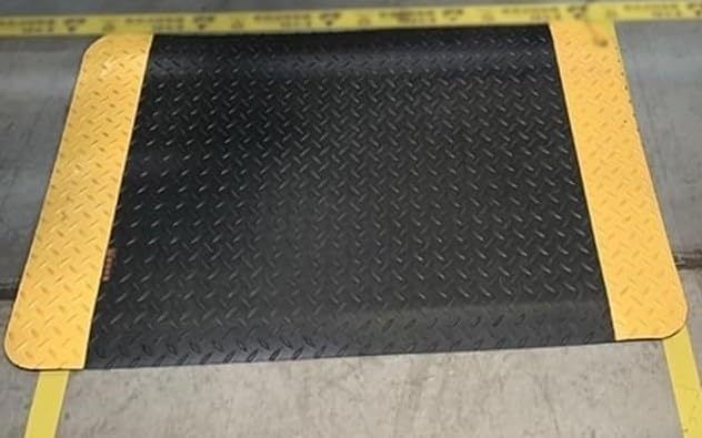 1PC Ergonomic Antistatic Anti-Fatigue Mats for Industrial & Home Use - Stress Relief Standing Mat with Yellow Border(2cmx50x180cm)