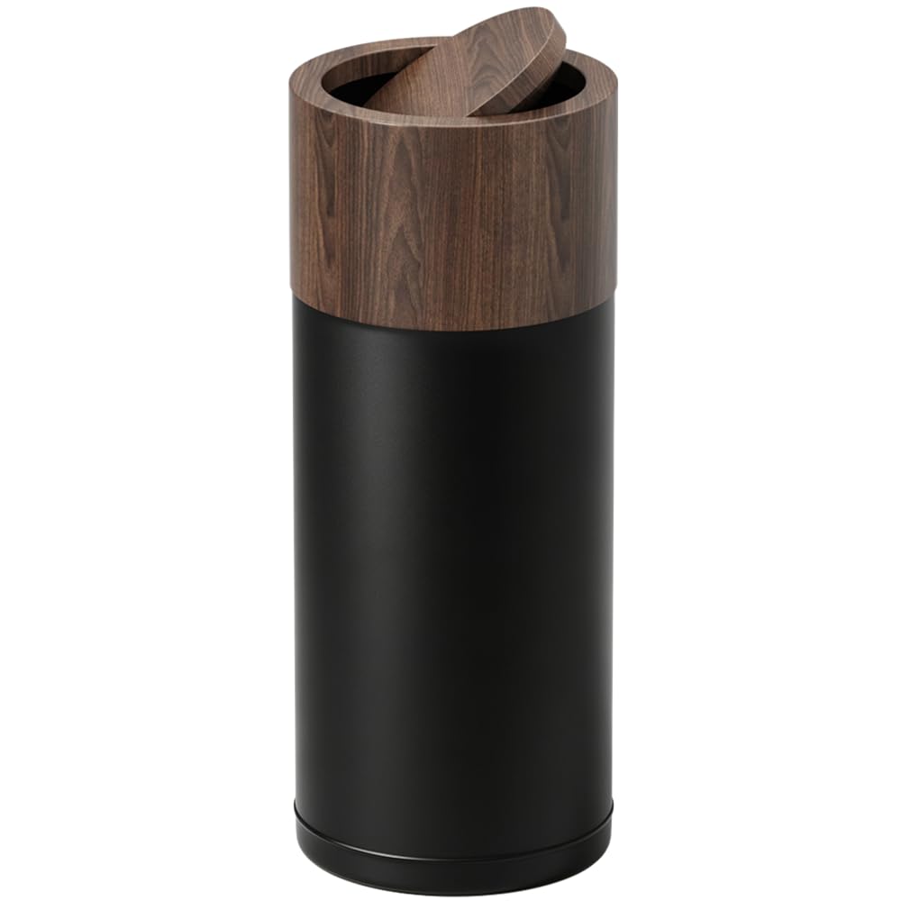 Gold Trash Can, 8 Gallon Trash can with lid,Large Capacity FILP lid Kitchen Trash can for Bathroom,Shopping mall,Elevator gate,Airport, Hotel,Commercial (Gold)