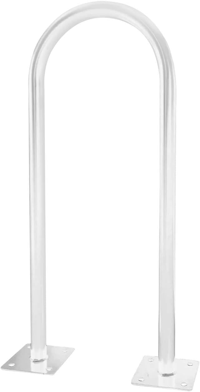 Sandbaggy U Shaped Bike Rack - Outdoor, Commercial - Steel - Surface/Ground Mounted (1, White)