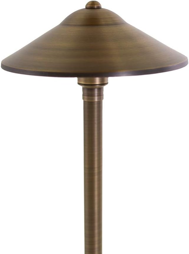 VOLT Max Spread 12V Solid Brass Path Light (25" Tall, 9" Shade), Bronze