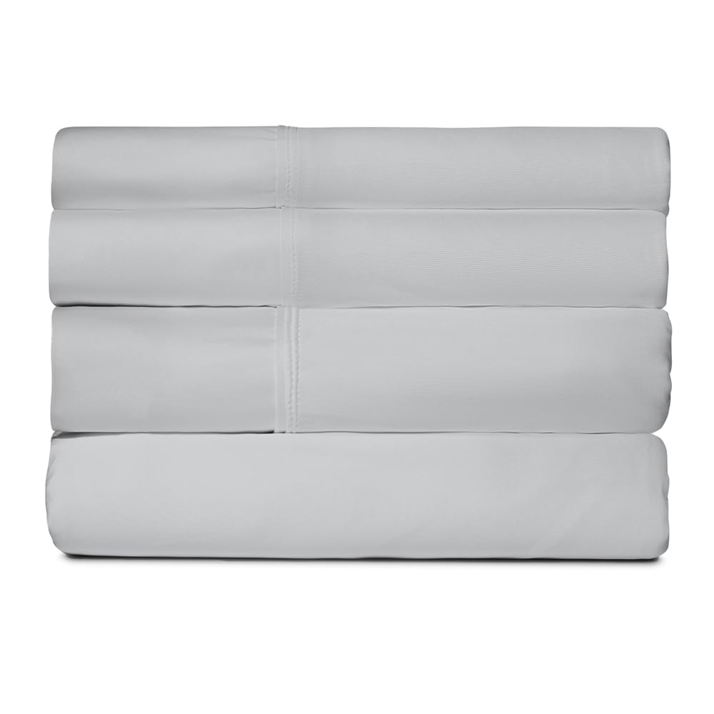 SHEEX Active Comfort Anti-Wrinkle Cooling Sheets, King/Cal King, Blue Sky