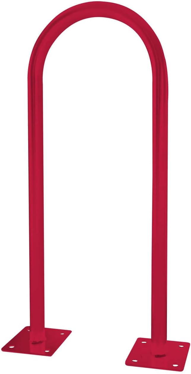 Sandbaggy U Shaped Bike Rack - Outdoor, Commercial - Steel - Surface/Ground Mounted (1, Red)