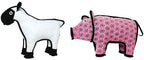 TUFFY® 2 Pack Pig Sheep Large Ultra Durable Plush Dog Toys