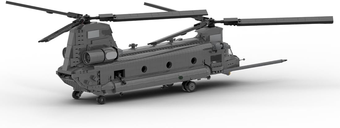 MOC-37497 MH-47 G Special Ops Chinook Model Military Theme Building Blocks Toys Set (1758PCS), Large, 51S38513MRX