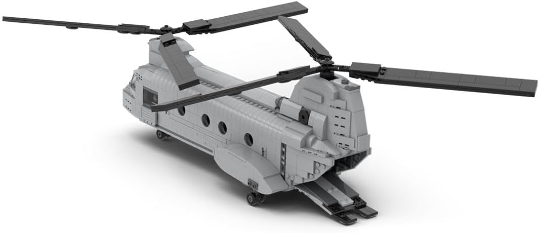 Military Fighter Series Model Block Set, MOC CH-46 Sea Knight Military Model Building Blocks Set (1202PCS), 396BWPLT738ZC16AZJ