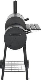 Steel BBQ Smoker Grill with Thermometer