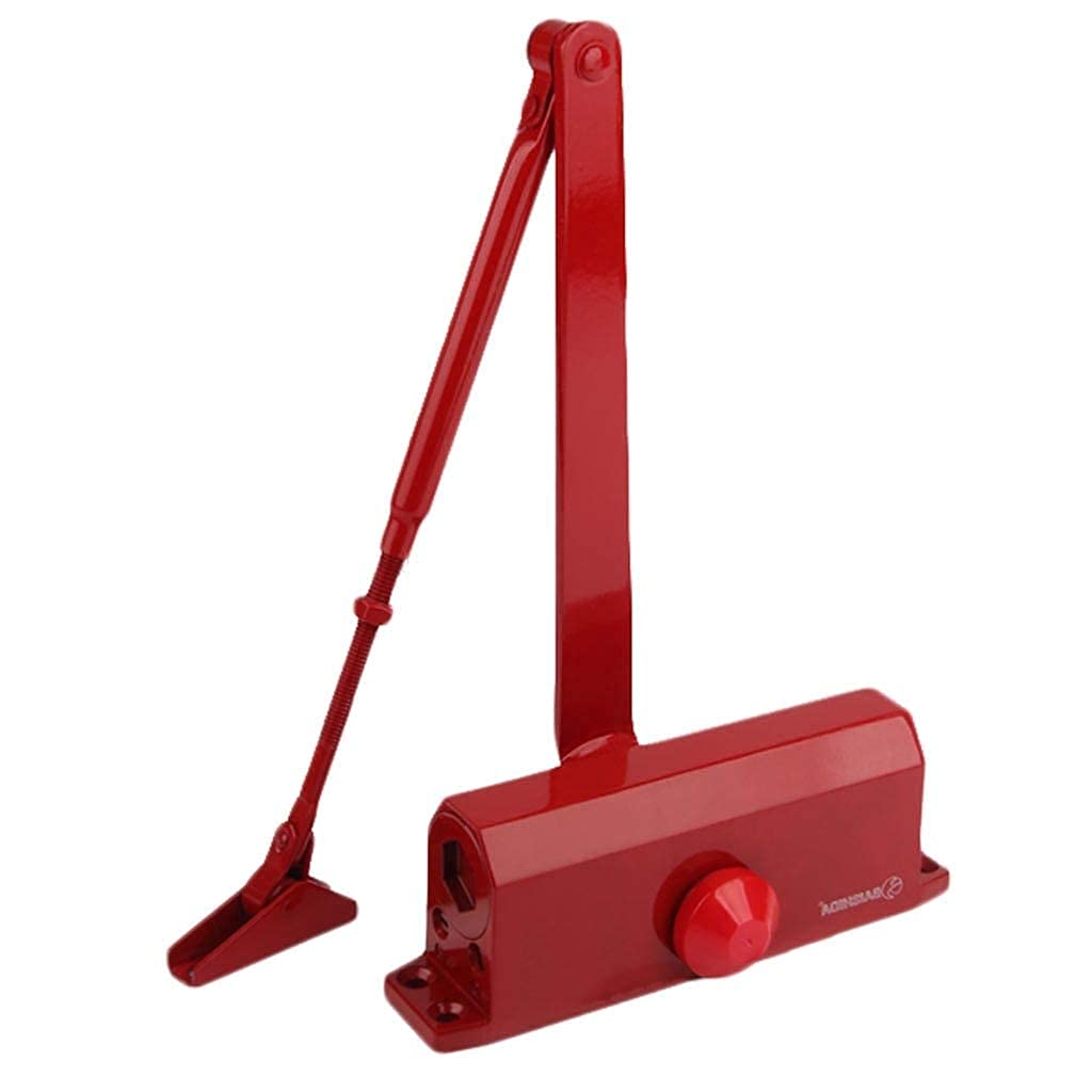 Automatic Door Closer, Spring Hydraulic Door Closure, Residential and Commercial Adjustable Spring Hydraulic Door Closer, 3 Colors (Color : A) (C)