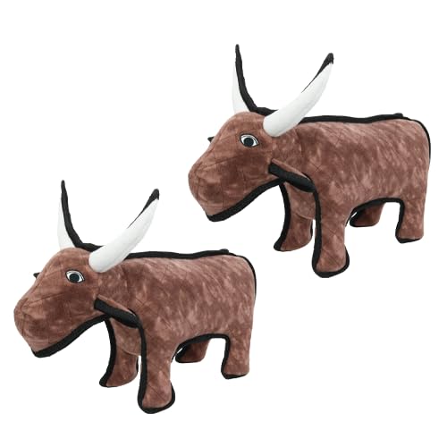 TUFFY® 2 Pack Medium Bull Ultra Durable Plush Dog Toys