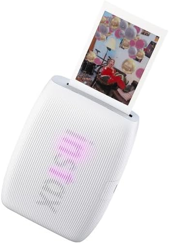 Fujifilm Instax Mini Link 3 Wireless Smartphone Photo Printer (Clay White) w/Mini Instant Film (20 Sheets) + Decorative Sticker Frames + Mini Desk Frame & Hang Clips -Bundle
