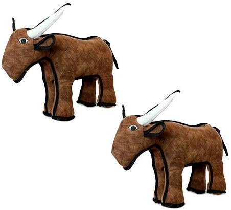 TUFFY® 2 Pack Bull Ultra Durable Plush Dog Toys