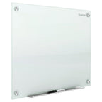 Quartet Magnetic Glass Dry Erase White Board, 36''W x 24''H Whiteboard, Infinity Frameless Mounting, White Surface (G3624W)