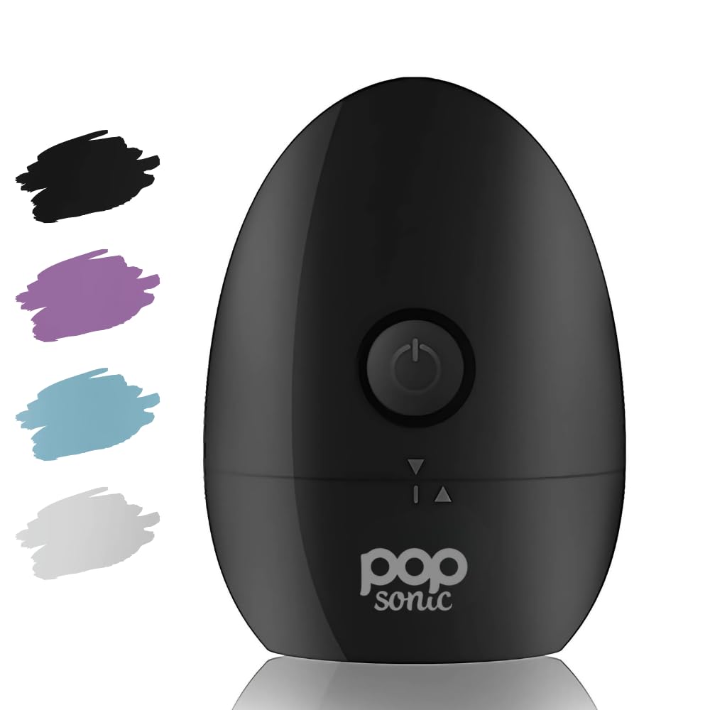 Pop Sonic Moon Shaver – 3-Head Electric Face & Body Shaver – (Black) – 3 Floating Rotary Heads Trimmer w/Removable Cap – Titanium Blades & Lithium-ion Battery – Razors for Women & Razors for Men