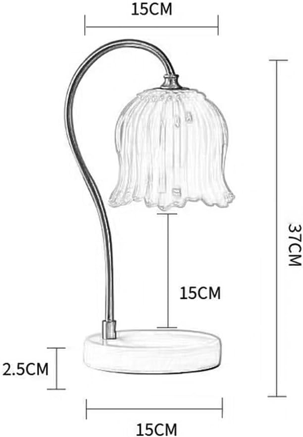 Candle Warmer Lamp,Candle Warmer Lamp with Marble Base, Candle Warmer Light Compatible with Various Candles for Home Decor,Brightness Adjustable for Jar Scented Wax Melts with 2 Bulbs