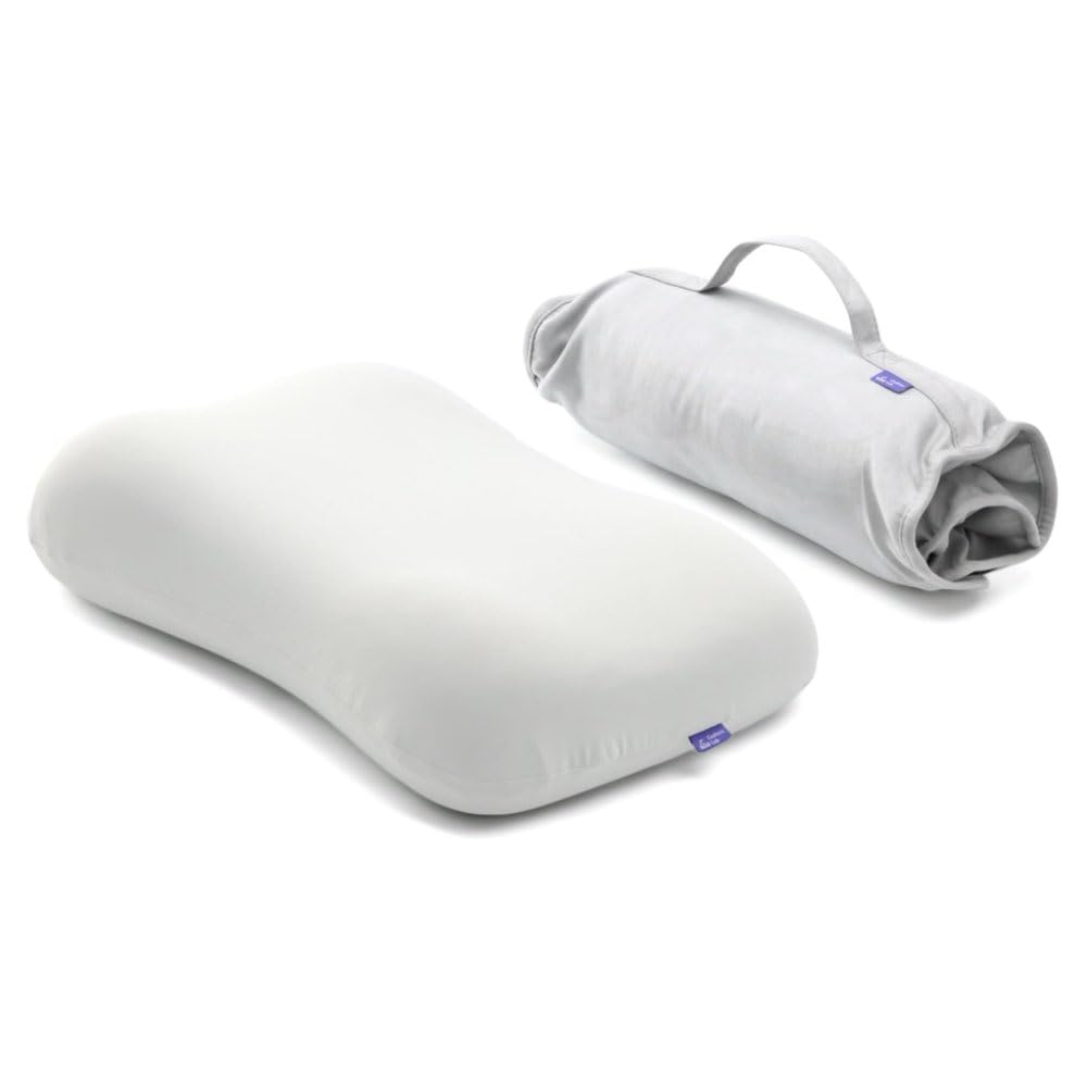 Cushion Lab Travel Deep Sleep Pillow – Compact Memory Foam Neck Pillow for Sleeping, Portable Pillow for Hotels, Camping, Side & Back Sleepers, On-the-Go – Wellness Green