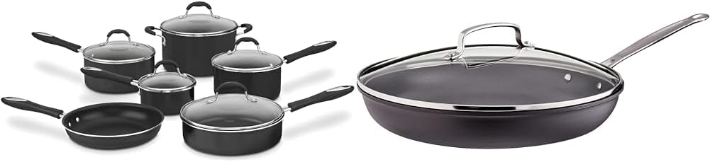 Cuisinart 55-11R 11-Piece Set Advantage Nonstick Cookware, Red