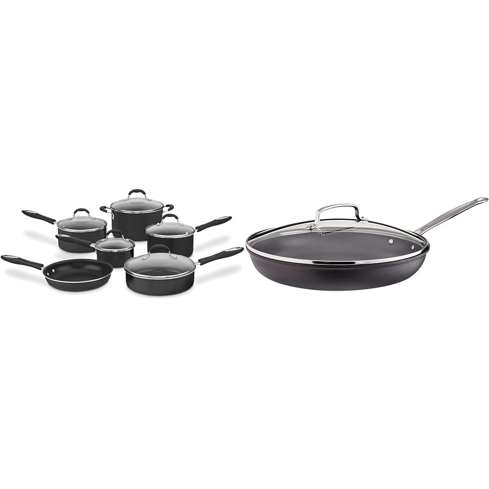 Cuisinart 55-11R 11-Piece Set Advantage Nonstick Cookware, Red