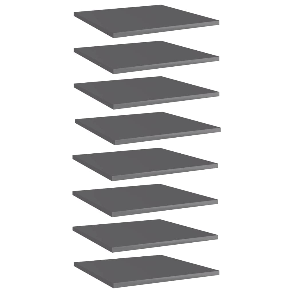 4 Pcs Bookshelf Boards, 39.4" x 19.7" Concrete Grey Engineered Wood Shelving, Minimalist Wall Mounted Display Shelves for Living Room, Matte Finish Storage Boards (Brackets Required)