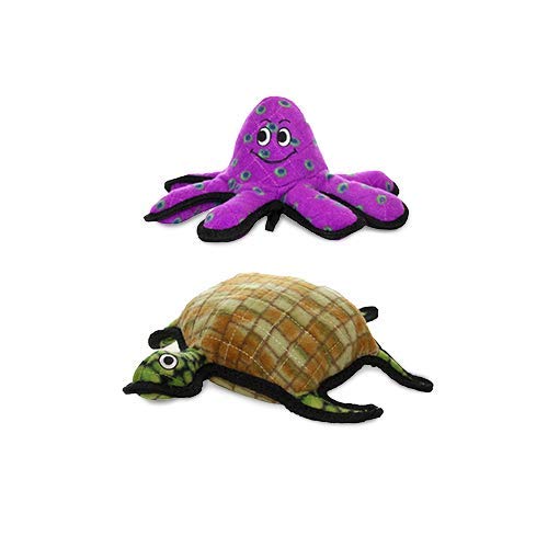 TUFFY® 5 Pack Jr Lobster, Giraffe, 3WayTug, Penguin & Elephant Dog Toys