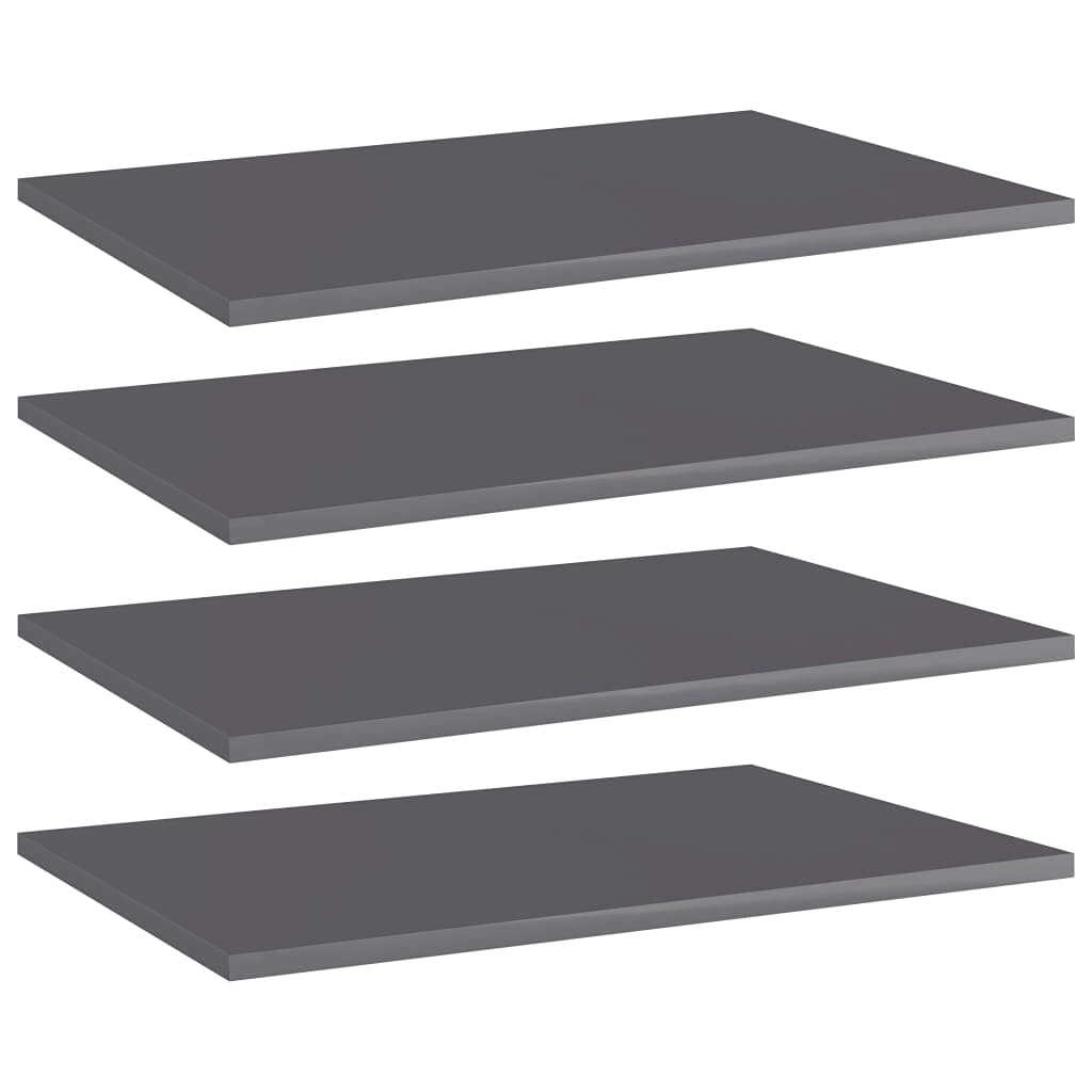 8 Pcs Wall-Mounted Shelf Boards, 15.7 x 15.7 Inch Square Bookshelf Boards, Engineered Wood Display Shelves with High Gloss Black Finish for Home Office Study Storage and Organization