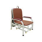 Medical Recliner Chair with Wheels, Foldable Attendant Chair Bed(Pink)