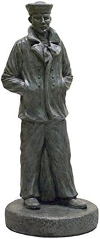 Solid Rock Stoneworks Concrete Sailor Statue- 24" Tall (Indigo)