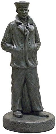 Solid Rock Stoneworks Concrete Sailor Statue- 24" Tall (Indigo)