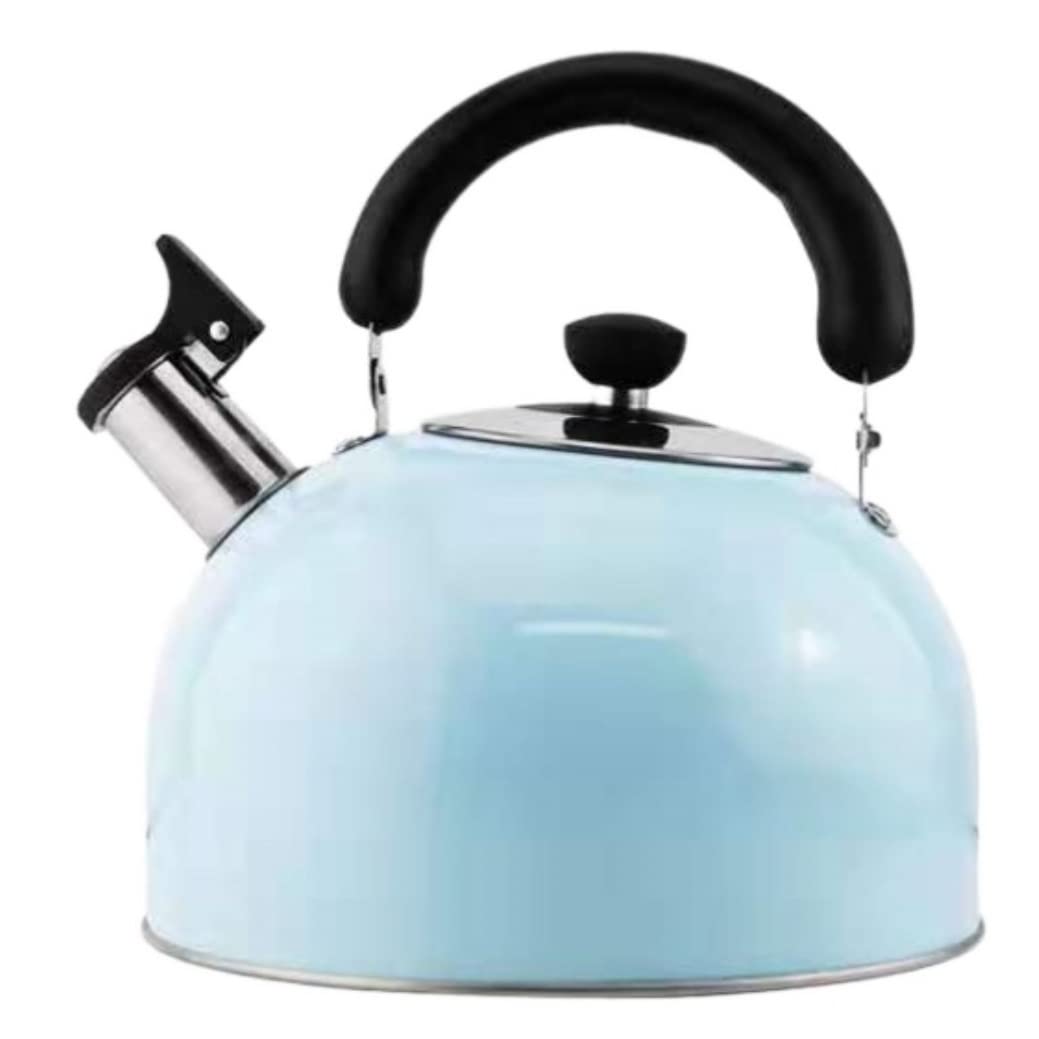 Stainless Steel Stove Top Whistling Kettle Hot Water Tea Pot Fast to Boil Whistling Tea Kettles(Blue,4L)